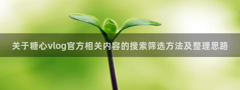 糖心视频在线免费观看:关于糖心vlog官方相关内容的搜索筛选方法及整理思路