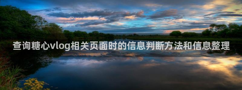 糖心vlog工作室:查询糖心vlog相关页面时的信息判断方法和信息整理